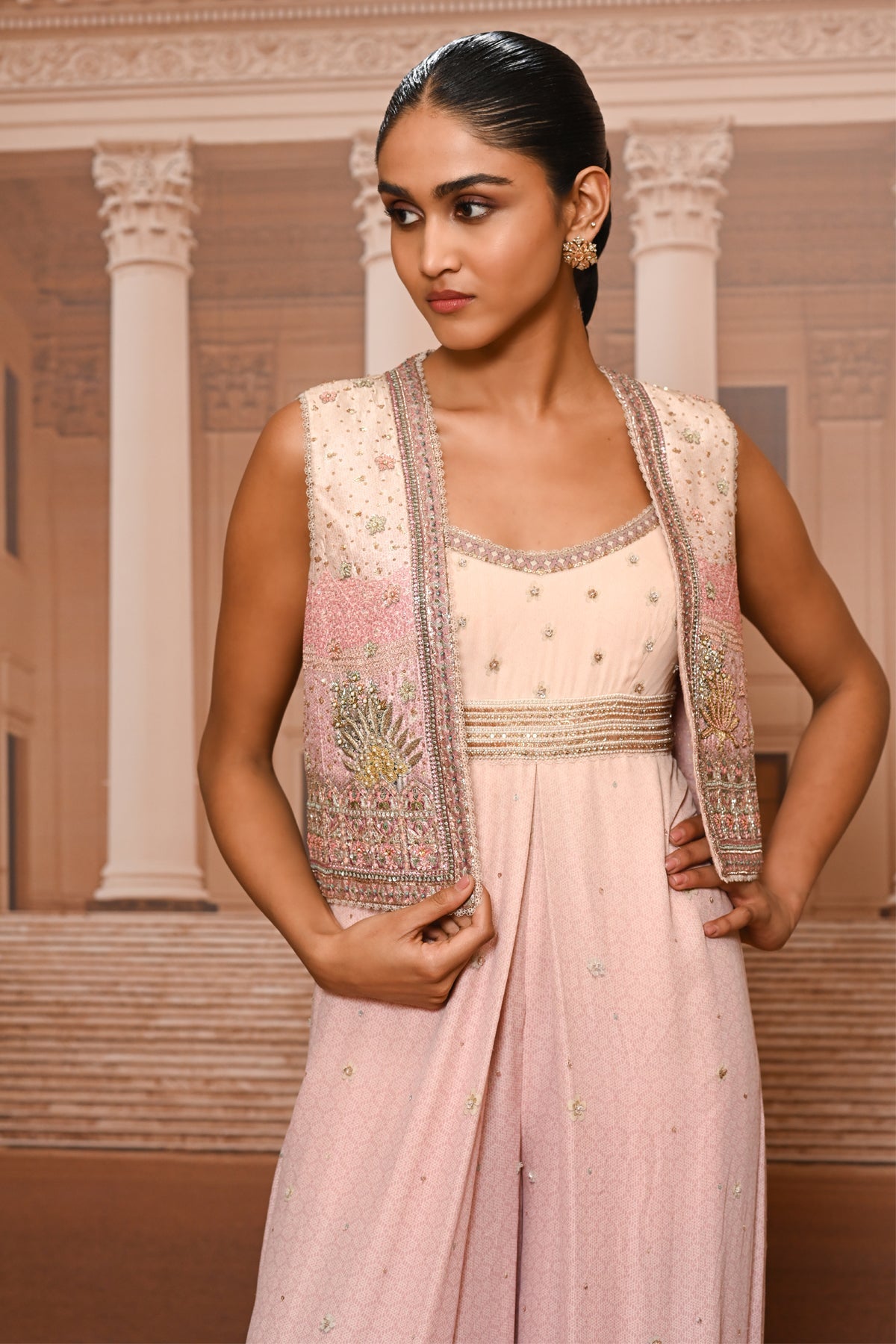 Ever Bloom Pichwai Jumpsuit & Gillet Set