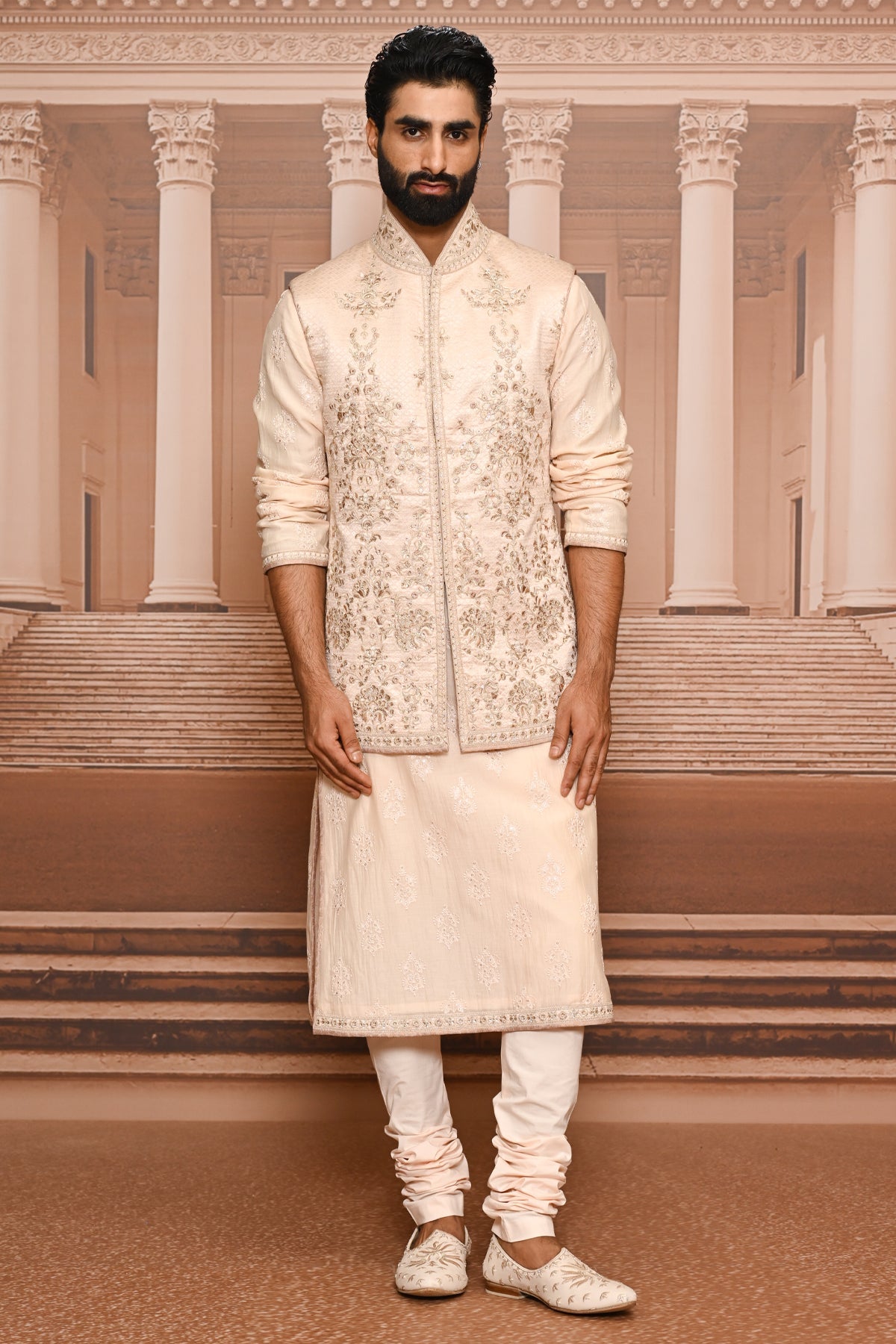 Ever Bloom Brocade Embroidered Waistcoat