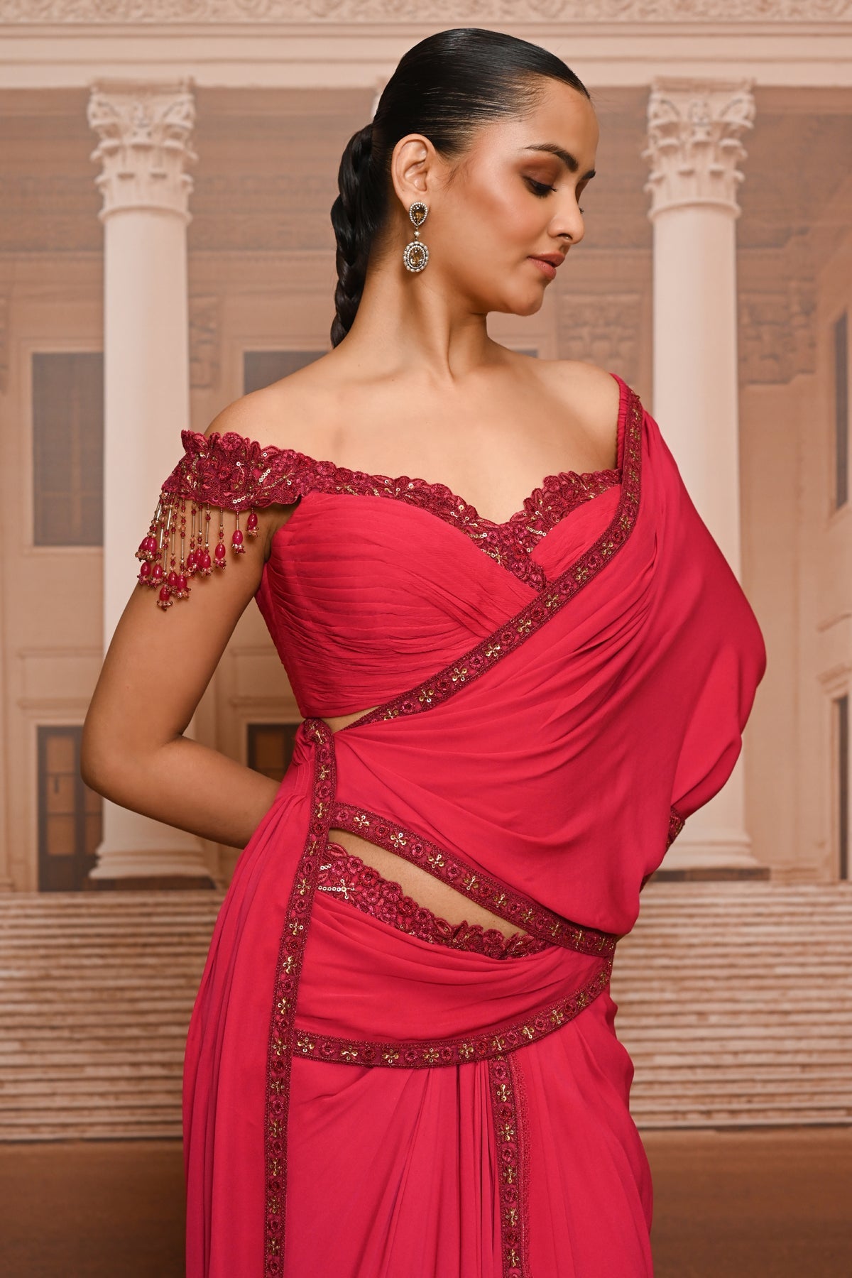 Ever Bloom Draped Concept Saree