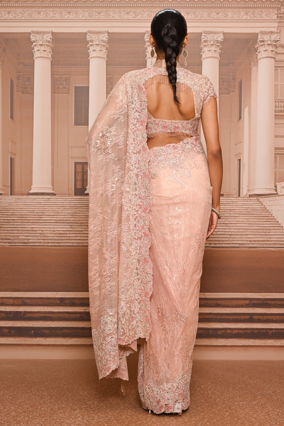 Ever Bloom Lace Embroidered Saree