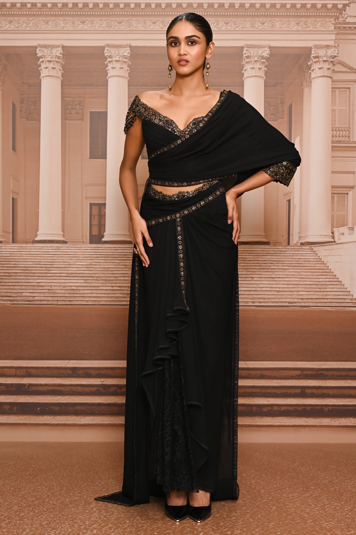 Ever Bloom Draped Concept Saree
