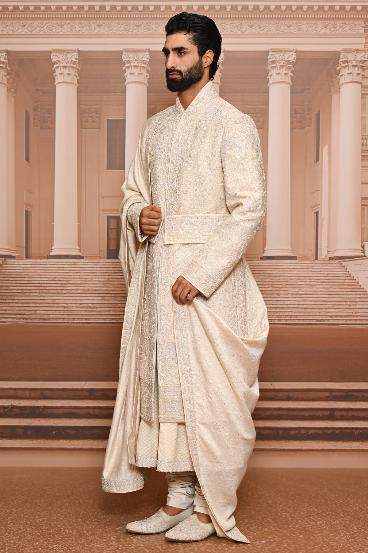 Ever Bloom Jaal Artwork Sherwani