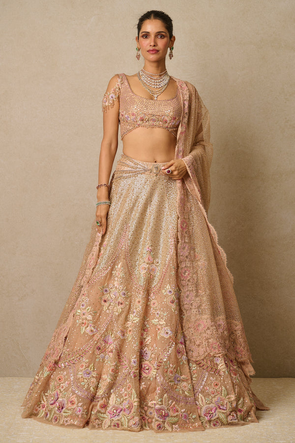 Lehenga, Blouse, Dupatta, Veil