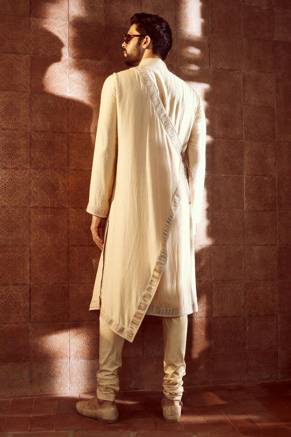 Gold-Shaded Asymmetrical Kurta