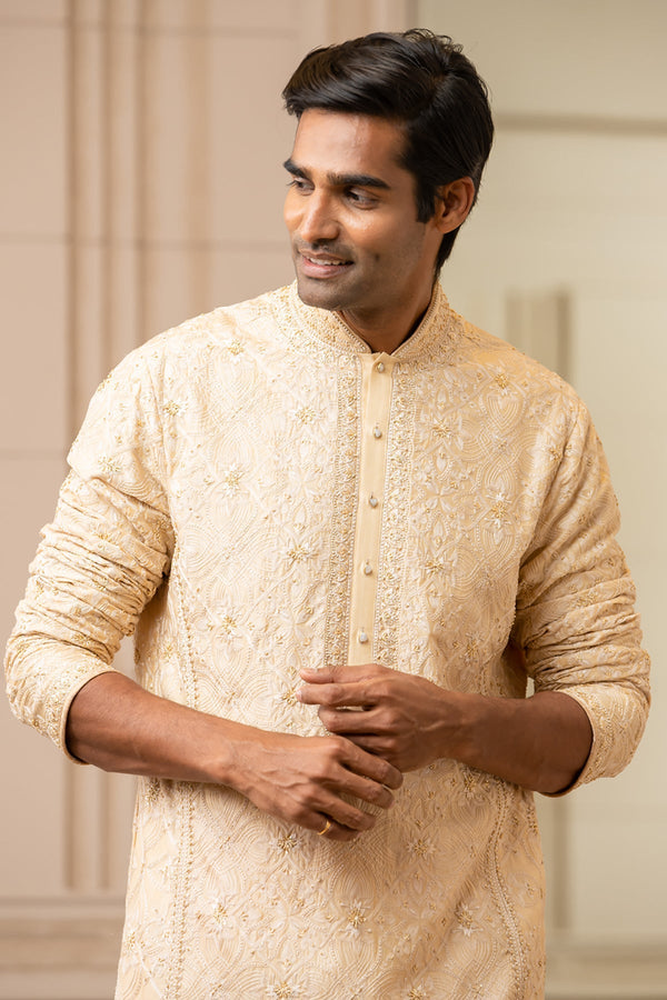 Gold Silk Kurta