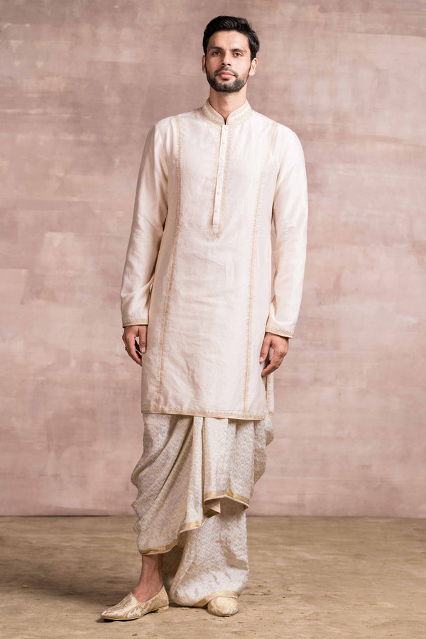 Chikankari Embroidered Chanderi Kurta