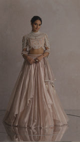 Blouse-Drape-Lehenga