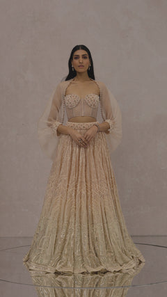 Bustier-Shirt-Lehenga