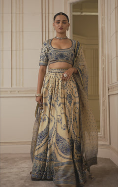 Lehenga with blouse and dupatta