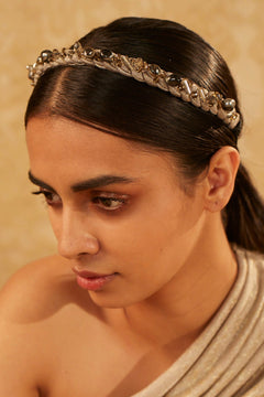 headband with beads and crystals