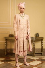 Resham Thread Embroidered Sherwani