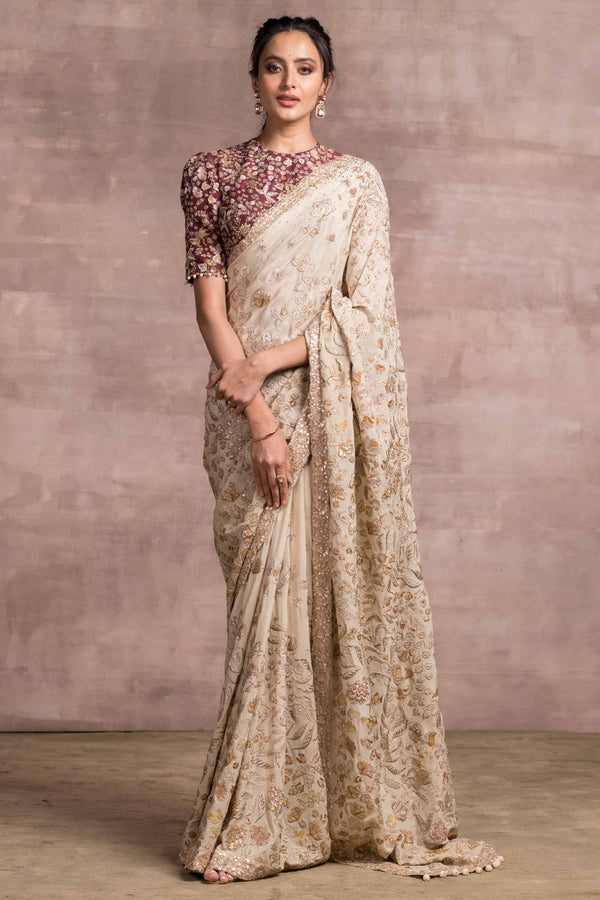 Taapsee In Embroidered printed saree