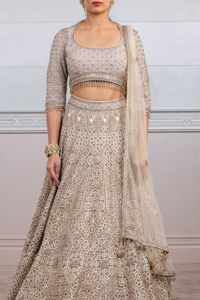 Laser Cut Lehenga Embellished