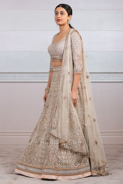 Laser Cut Lehenga Embellished