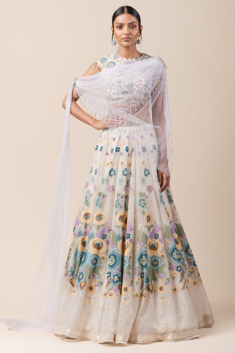 Sheer Silk Lehenga