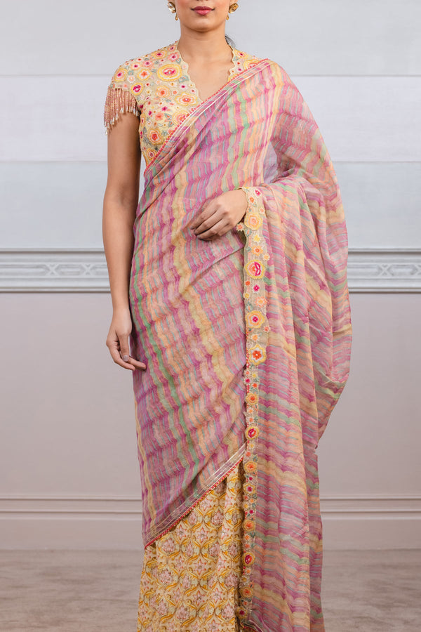 Hand Painted Georgette Saree