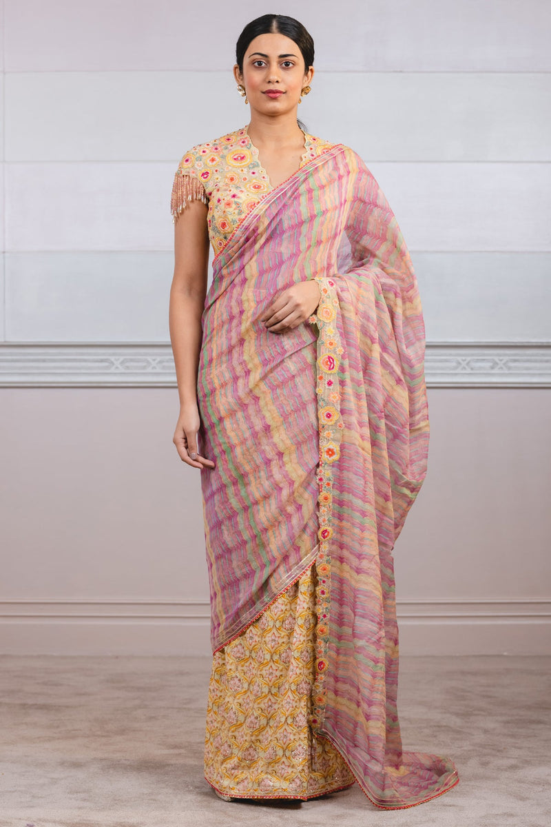 Hand Painted Georgette Saree