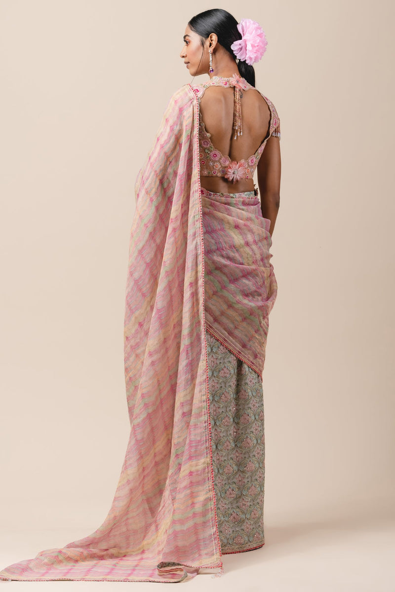 Hand Painted Georgette Saree