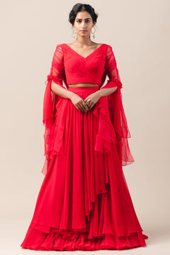 Drapped Georgette Skirt