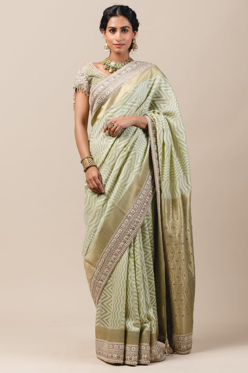 Moonga Cutwork Saree