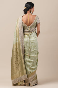 Moonga Cutwork Saree