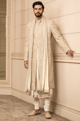 Dori Embroidered Silk Sherwani