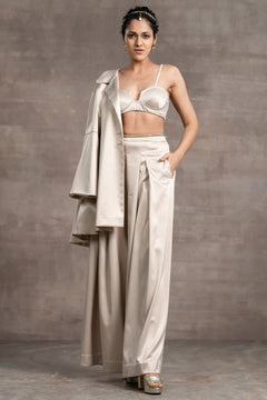 Bustier with jacket and trousers