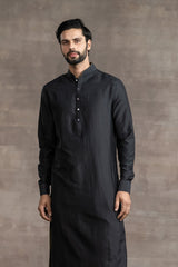 Black Silk Kurta