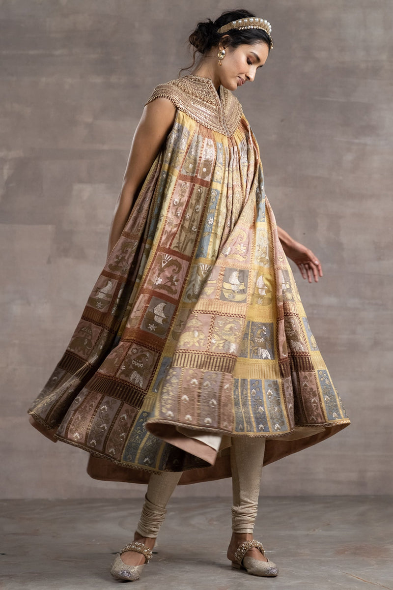 Jacquard Kurta, Churidar, And Dupatta