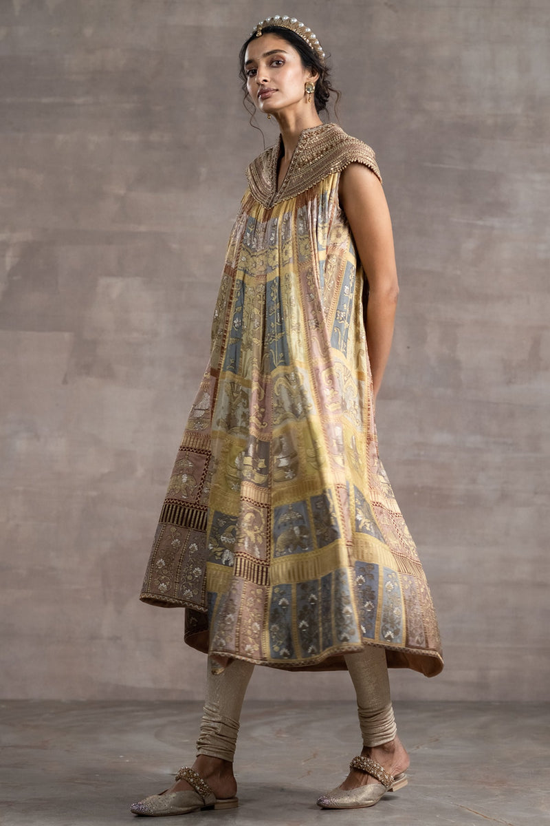 Jacquard Kurta, Churidar, And Dupatta