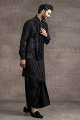 bundi designed in silk-velvet fabric