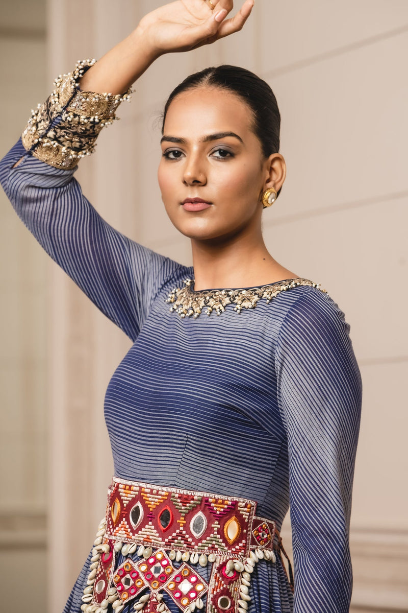 Handloom Anarkali With Antique Belt