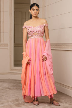 Chiffon Anarkali With Crystal Detailing 1