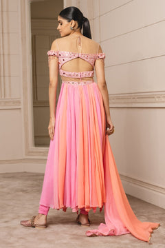 Chiffon Anarkali With Crystal Detailing 1