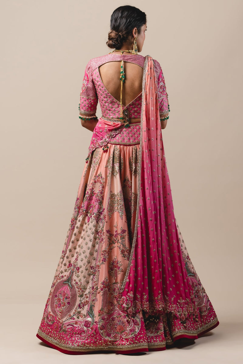 Silk Lehenga With Zari Embroidery