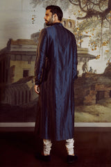 All-Over Textured Navy Kurta