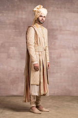 Heavy-Gorgette Aari-Embroidered Sherwani