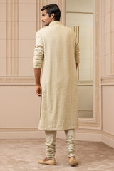 Jade Silk Kurta With Resham