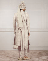 Sherwani In Raw Silk Fabric