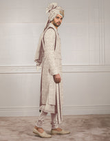 Sherwani In Raw Silk Fabric