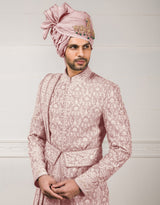 Sherwani In Raw Silk Fabric