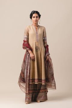 Kalidar Kurta In Matka Silk