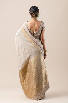Moonga Cutwork Saree